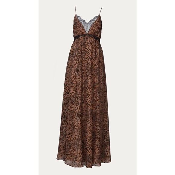 Cami Nyc Marley Maxi Dress lace silk in Jungle Small - Picture 2 of 15